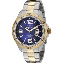 Invicta 0087 Men's Specialty Ii Blue Dial Two Tone Steel Bracelet Swiss Watch