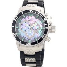 Invicta 0476 Corduba Silver MOP Dial Black Polyurethane Men's Watch