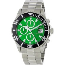 Invicta 1005 Pro Diver Chrono Green Dial Stainless Steel Men's Watch