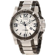 Invicta 10536 Men's Excursion Reserve Silver Dial Two Tone Black Ion P