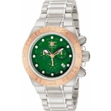 Invicta 10847 Men $1995 Subaqua Sport Green Dial Chrono Stainless Steel Watch