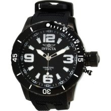 Invicta 1674 Men's Corduba Black Ion Plated Polyurethane Rubber S ...