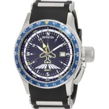 Invicta 1754 Aviator Flight Blue Dial Black Polyurethane Men's