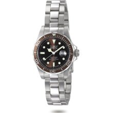 Invicta 4865 Prodiver Lady Brwn Dl Qtz 3h Ss
