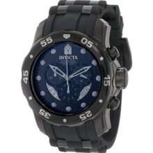 Invicta Black Pro Diver Oversized Chrono Water Resistant To 330 Ft Men's Watch