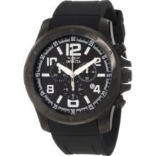 Invicta Men's 1922 Specialty Chronograph Black Dial Black Polyurethane Watch