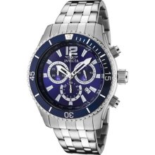 Invicta Men's Invicta II Chronograph Blue Dial Stainless Steel ...