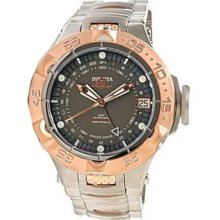 Invicta Men's LIMITED EDITION Subaqua GMT Automatic Stainless Steel Case and Bracelet Gray Tone Dial 12875