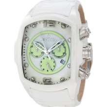 Invicta Mens Lupah Revolution Swiss Chronograph White Ceramic Case Leather Watch