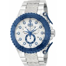 Invicta Men's Pro Diver Chronograph Stainless Steel Case and Bracelet Silver Tone Dial Day and Date Displays 12944