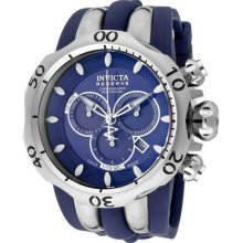 Invicta Men's Reserve Venom Fang Stainless Steel Case Blue Dial Blue Rubber Strap 1000M 10826