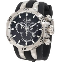 Invicta Men's Reserve Venom Fang Stainless Steel Case Black Tone Dial Rubber Strap 1000M 10825