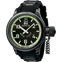 Invicta Mens Russian Diver QTZ Black Rubber Watch 4338