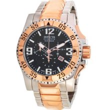 Invicta Reserve Excursion Black Dial Two-tone Mens Watch 0204