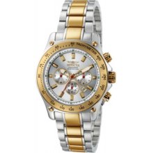 Invicta Speeway 23k Gold Two Tone Silver Dial Inv5230
