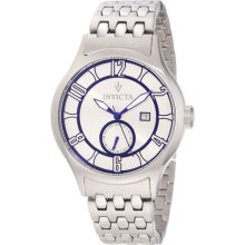 Invicta Vintage Collection Silver And Blue Dial Quartz Stainless Steel Watch