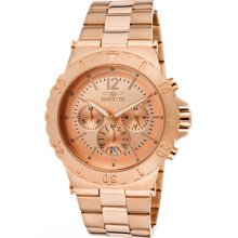 Invicta Watch Men's Specialty/Elegant Ocean Chronograph Rose Gold Dial 18k Gold