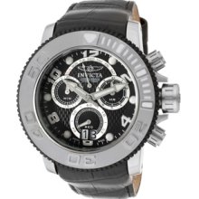 Invicta Watches Men's Pro Diver/Sea Hunter Chronograph Black Dial Blac