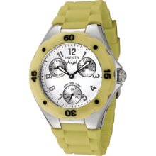 Invicta Women's 0700 Angel Collection Yellow Multi-Function Rubber Wat
