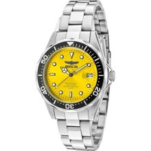 Invicta Women's Pro Diver Yellow Dial Stainless Steel ...