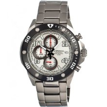J Springs Unisex Tokyo Style Chronograph Stainless Watch - Silver Bracelet - Silver Dial - JSPBFH002