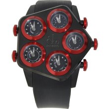 Jacob & Co GL1-15 Global Black PVD Case Black Rubber Strap Men's Watch