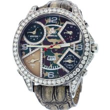 Jacob & Co JC-001 Army Camouflage Dial Five Time Zone Men's Watch
