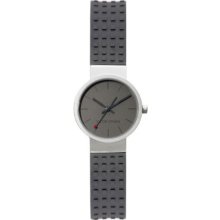 Jacob Jensen Clear Series Women's Quartz Watch With Grey Dial Analogue Display And Grey Rubber Strap 421