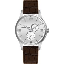 Jacques Lemans London 1-1544B Men's Brown Leather Strap Watch