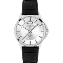 Jacques Lemans Sydney 1-1540B Men's Black Leather Strap Watch