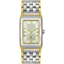 JACQUES LEMANS Watches Men's Geneva Two Tone Two Tone Silver Dial GU1