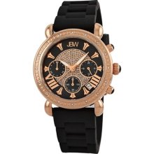 JBW Victory Sport Ladies Diamond Watch in Rose Gold Black