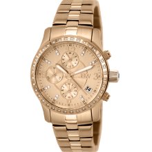 JBW Women's 'Novella' 18K Rose Gold-plated Steel Chronograph Watch (Rosegold)