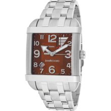 Jean Richard Watches Men's Paramount Square Automatic Brown Dial Stain