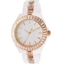 Jet Set Womens St. Tropez Plastic Watch - White Rubber Strap - White Dial - JETJ1514R-131