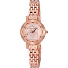 Jill Stuart Womens Ring Stainless Watch - Rose Gold Bracelet - White Dial - JILSILDA001