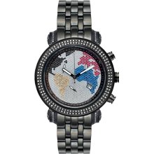 Joe Rodeo Tyler World Map 2 Row 1.90ct Diamonds Men's Watch JTY13