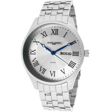 Jorg Gray Jg1760-12 Mens Center Pattern Silver Dial Stainless Steel Band Watch
