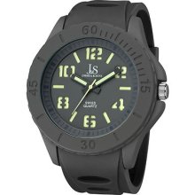 Joshua & Sons Men's Silicon Luminous Swiss Quartz Sport Watch