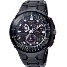 JR3155-54E (JR3159-53E) - Citizen Promaster Eco-Drive Skyhawk Black Eagle Pilots Watch