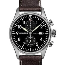 Junkers Cockpit JU52 Quartz Chronograph Watch, Sapphire Crystal #6178-2