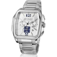 Just Cavalli Designer Men's Watches, Rider Gent - Blue and White Dial Chronograph Watch