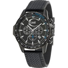 Just Cavalli Unisex Watch R7271693025 In Collection Actually With Chronograph, Black Dial And Black Strap