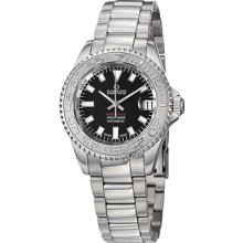 Kadloo Watches Women's Kadloo Match Race Black Dial Stainless Steel St