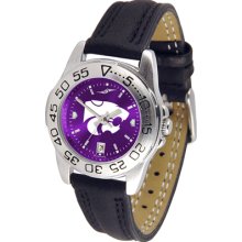 Kansas State Wildcats Sport Leather Band AnoChrome-Ladies Watch