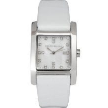 Karen Millen Clean Square Ladies Watch In White Rrp Â£70