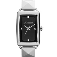 KARL LAGERFELD 'Kourbe' Rectangular Bracelet Watch, 28mm x 41mm