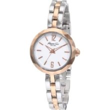 Kenneth Cole Ladies Classic Watch White Dial Two-Tone Case KC4764