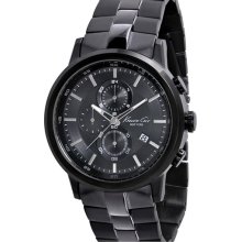 Kenneth Cole New York Round Chronograph Bracelet Watch, 46mm Black