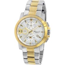 Kenneth Cole New York Chronograph Watch With Two-Tone Strap
